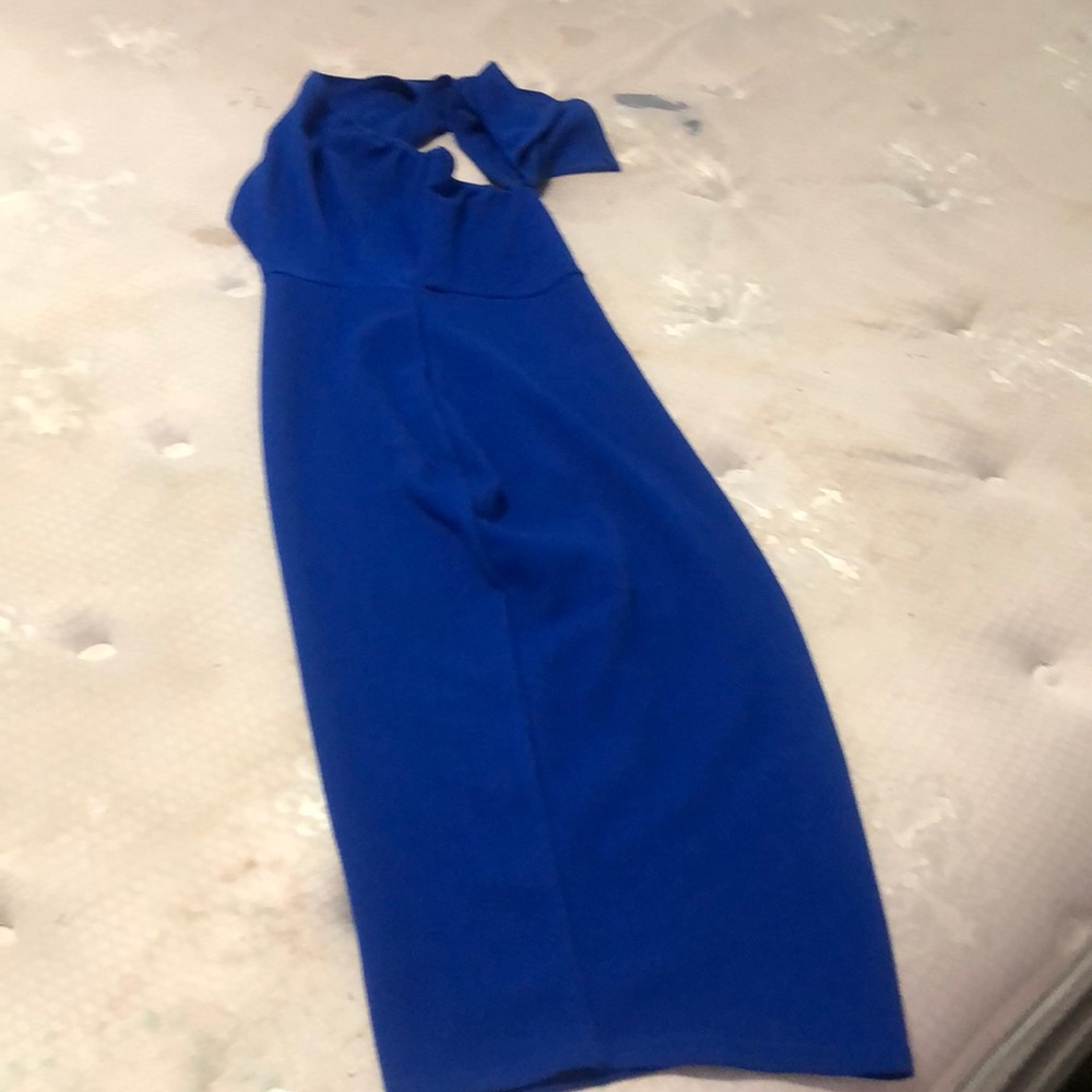 Royal blue mini dress